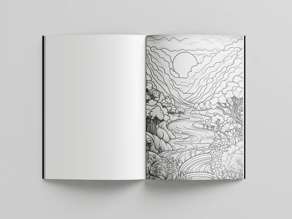 libros para colorear de paisajes